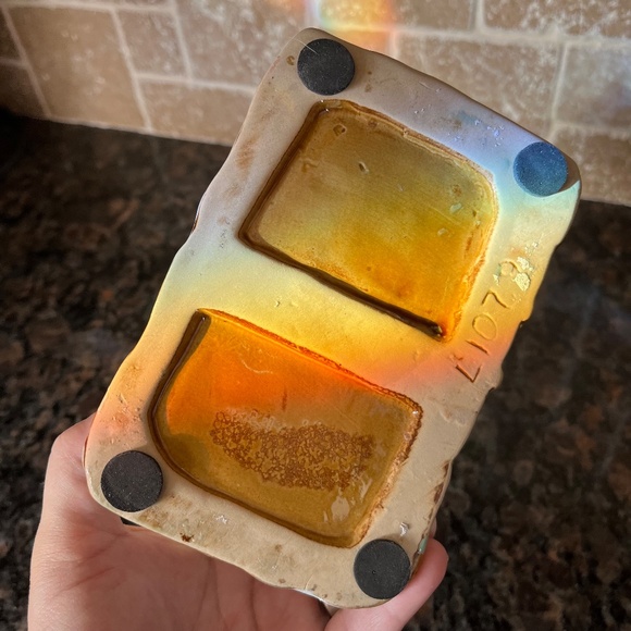 Vintage Ceramic Snowman House Tealight Holder with Stars - Picture 8 of 8